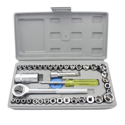 Aiwa 40 Pcs Combination Socket Wrench Toolkit.