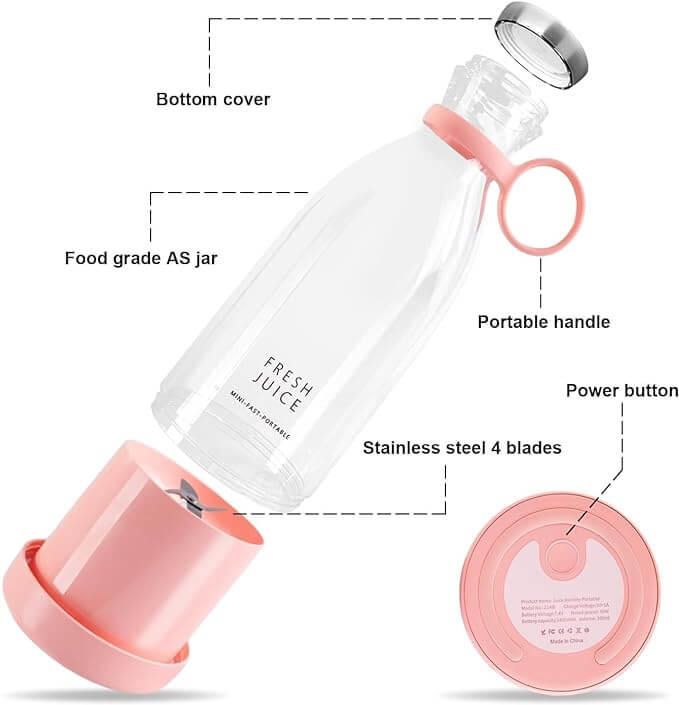 Mini Fast Portable Juicer Blender USB Rechargeable