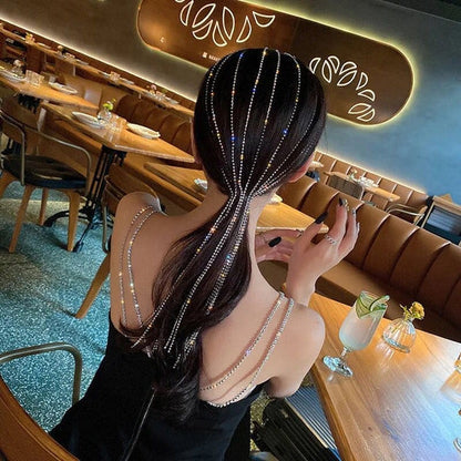 Girls Rhinestone Tessel Hairs Chain